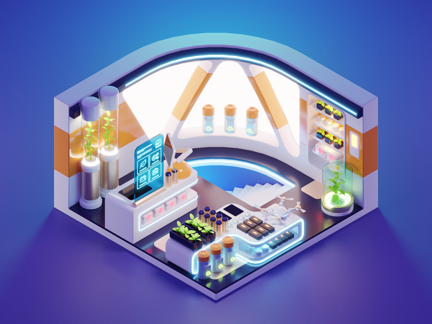 Martian Store martian mars room sci-fi hard surface diorama isometric.jpg