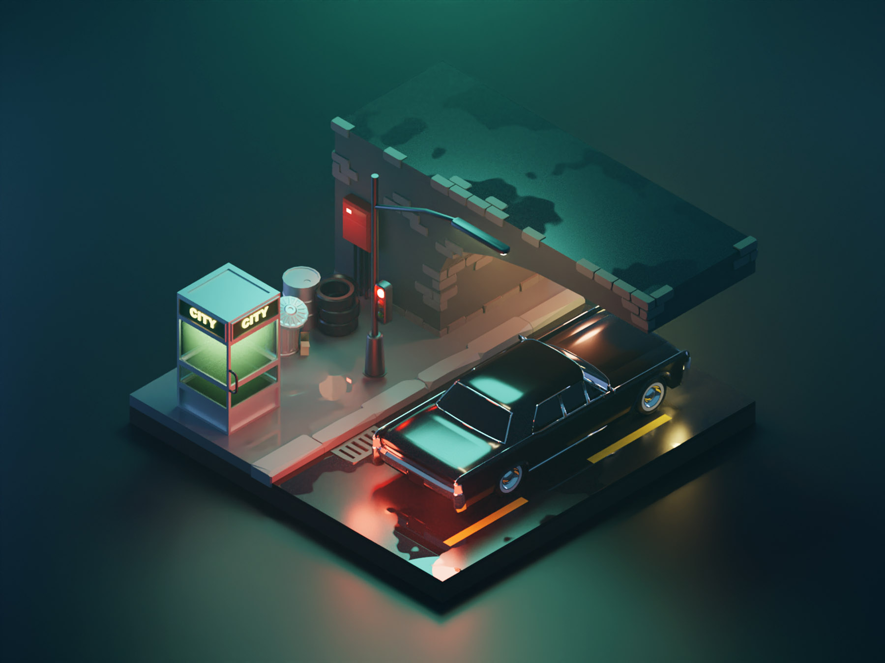 Matrix Lincoln Continetal lincoln car matrix lowpolyart low poly lowpo.jpg