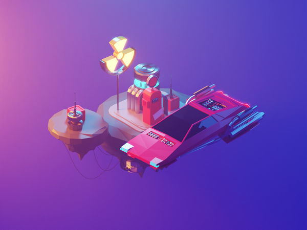 Plutonium Station Diorama hovercar flying car cyberpunk sci-fi space l.png