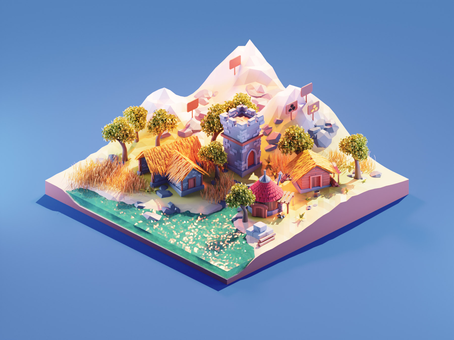 Settlers game art game settlers fanart lowpolyart low poly lowpoly dio.jpg