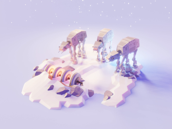 Star Wars Battle of Hoth Animation star wars animation fanart lowpolya.png
