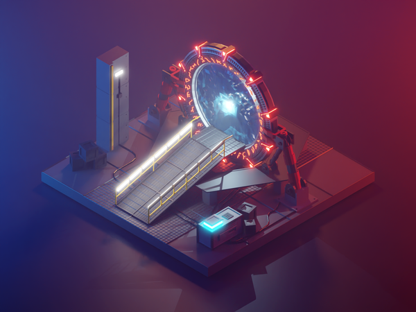 Stargate sg-1 star gate stargate fanart lowpolyart diorama low poly mo.png
