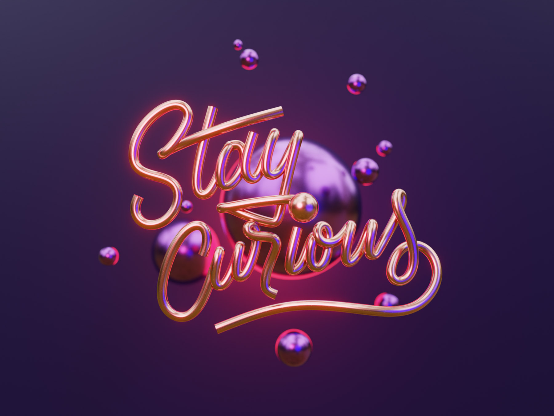 Stay Curious 3d lettering lettering typography render blender illustra.jpg