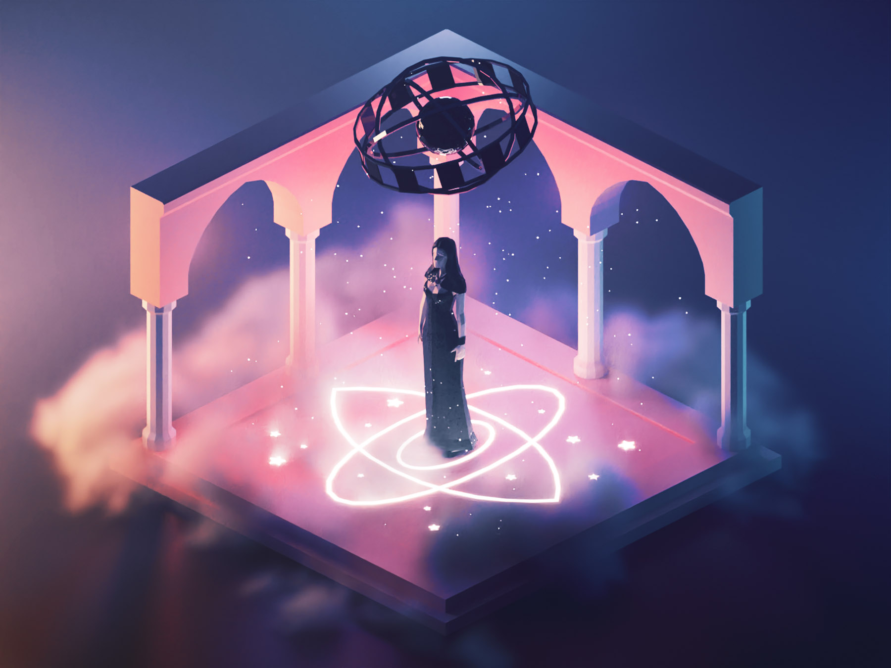 Yennefer in Arethusa yennefer witcher fanart lowpolyart diorama low po.jpg