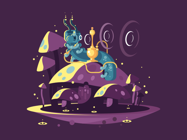 Absolem smoke wonderland alice hookah caterpillar character absolem il.png