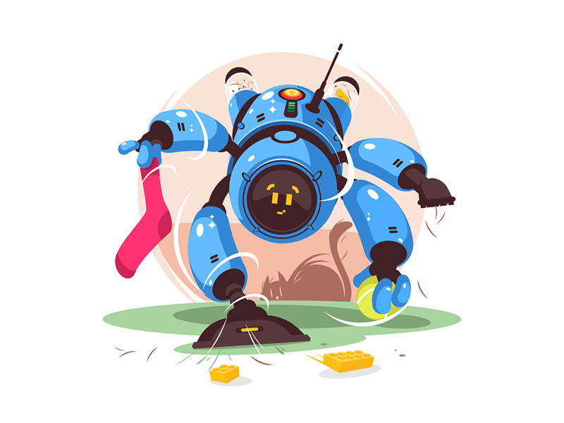 Advance robot cleaner kit8 flat vector illustration character vacuum b.png