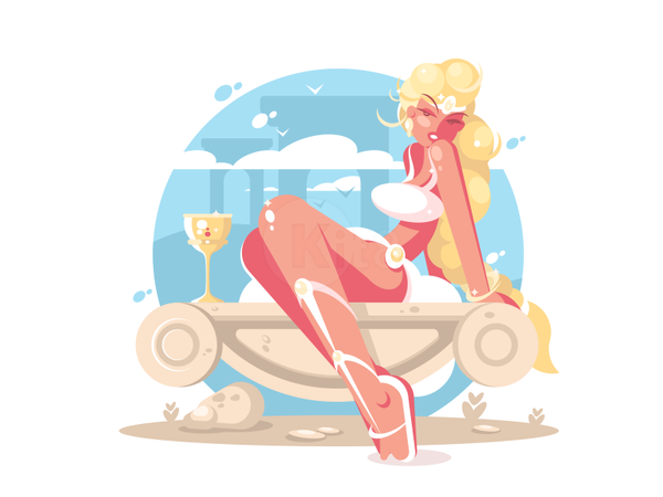Aphrodite character woman mythology greek goddess girl illustration ve.png