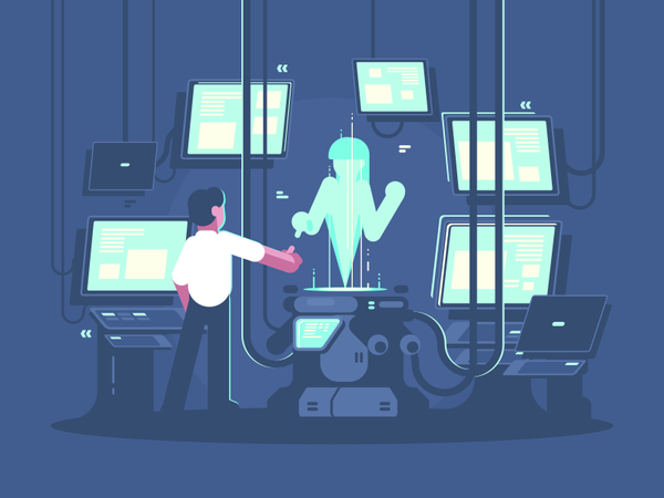 Artificial Intelligence interactive hologram character computer intell.png