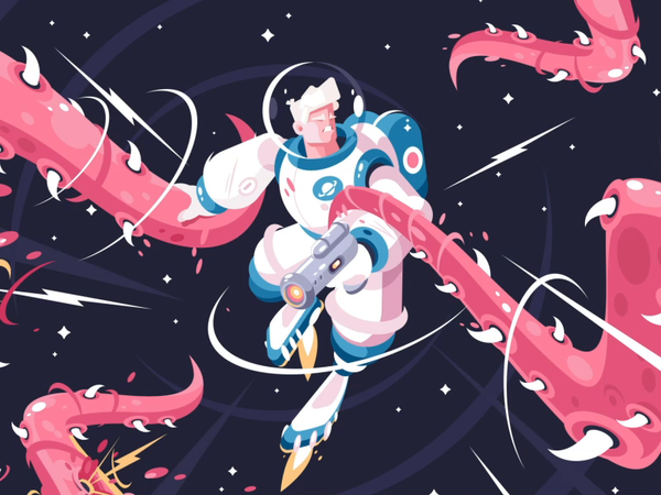 Astronaut illustration and drawing process outer space alian design ch.png