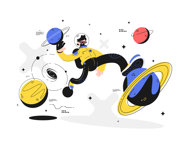 Astronaut space walk kit8 flat vector illustration character man walki.png