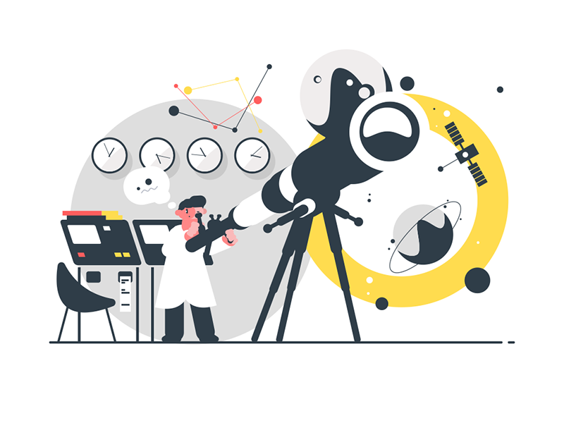 Astronomer watching stars kit8 flat vector illustration character man.png