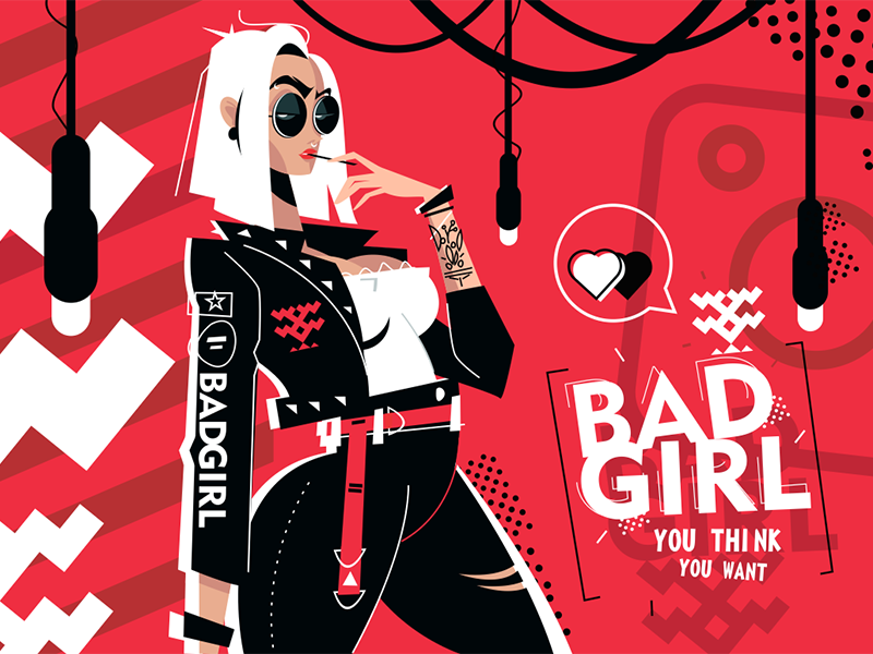 Bad girl you think you want kit8 flat vector illustration character gi.png