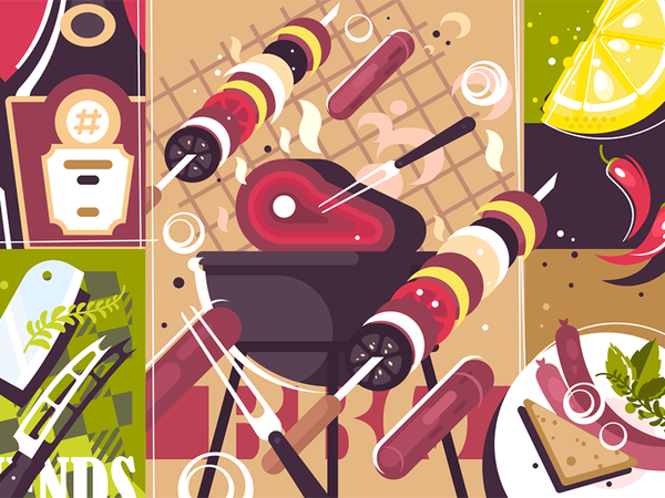 Barbecue background grill food background meat bbq barbecue illustrati.png