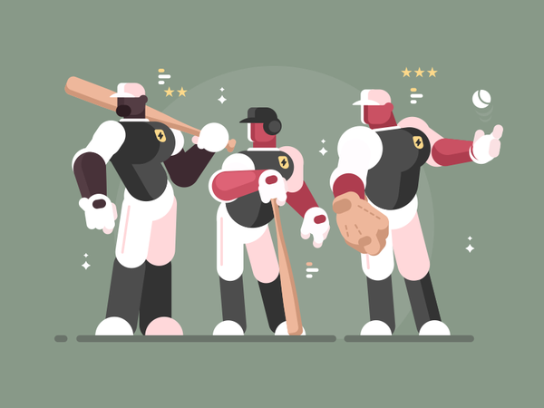 Baseball Players character bat glove ball sport player team baseball i.png
