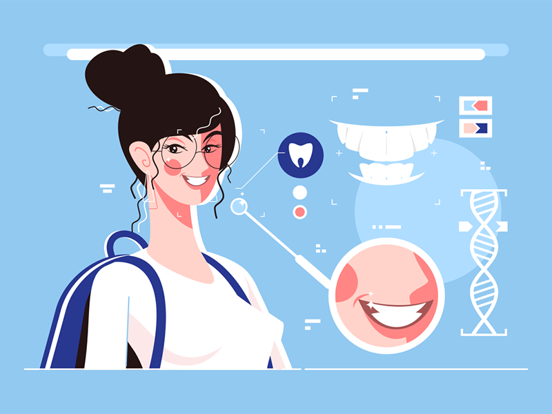 Beautiful teeth kit8 flat vector illustration character smile woman ch.png