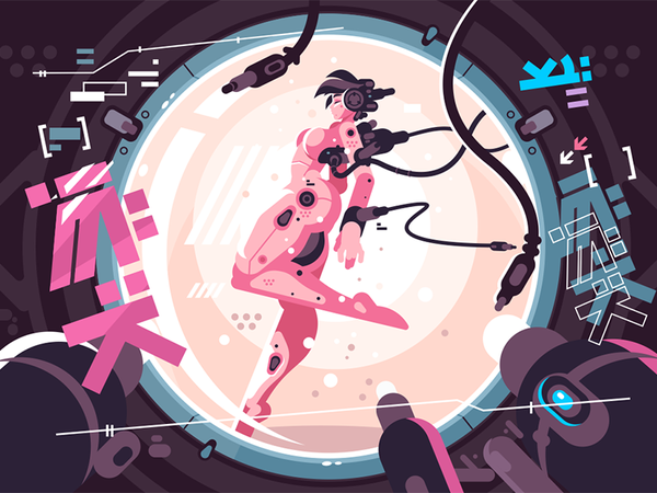 Beautiful robotic woman in incubator character incubator woman robotic.png
