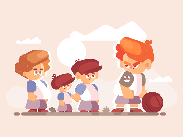 Boy fighter with good kids outside character ball child disgruntled ki.png