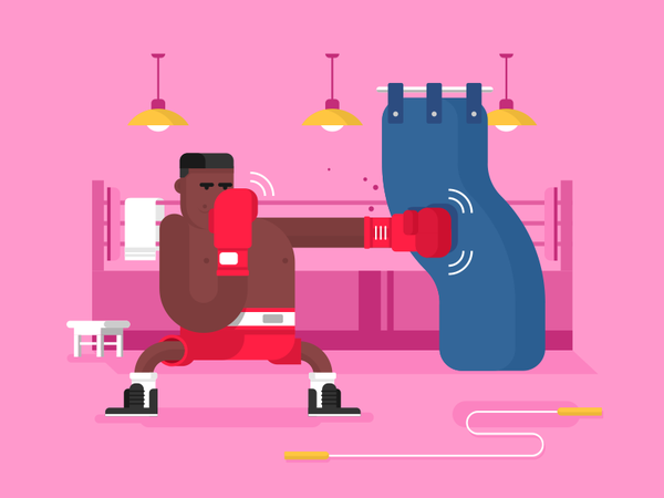 Boxer man character sport gym box illustration vector flat kit8.png
