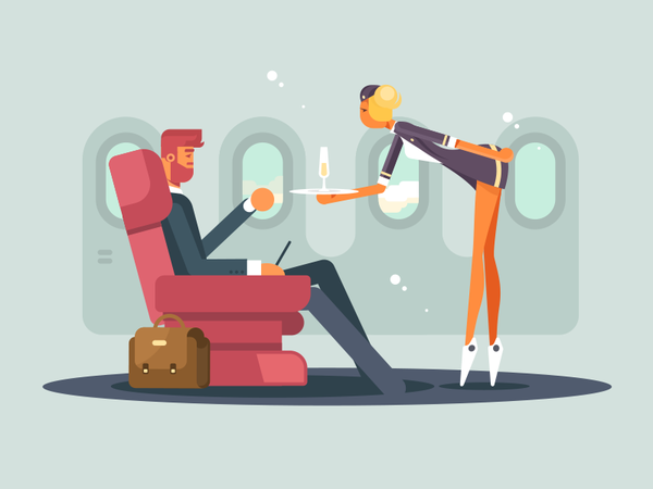 Business class attendant flight man stewardess character interior plan.png