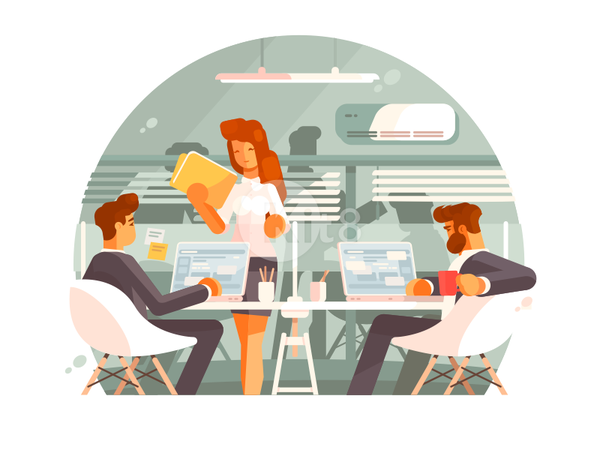 Business office kit8. flat vector illustration character office busine.png