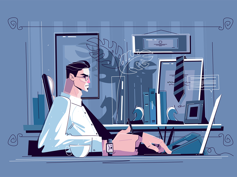 Businessman at workplace kit8 flat vector illustration character man w.png