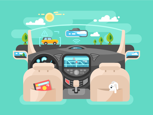 Car assistant drive autopilot car smart assistant computer automobile.png