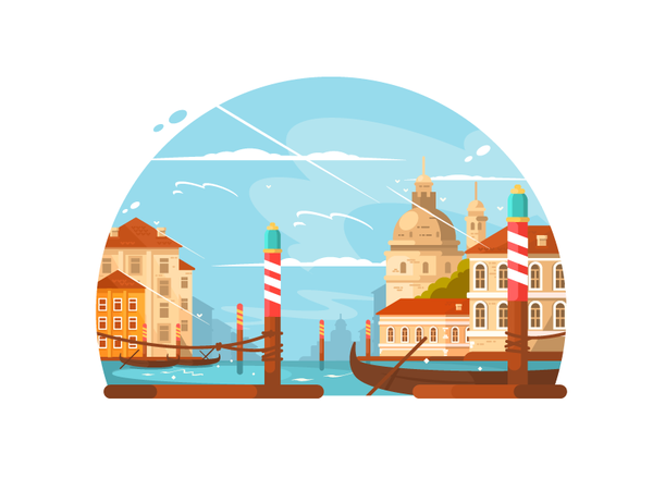 City of Venice italy architecture travel canal town water venice boat.png