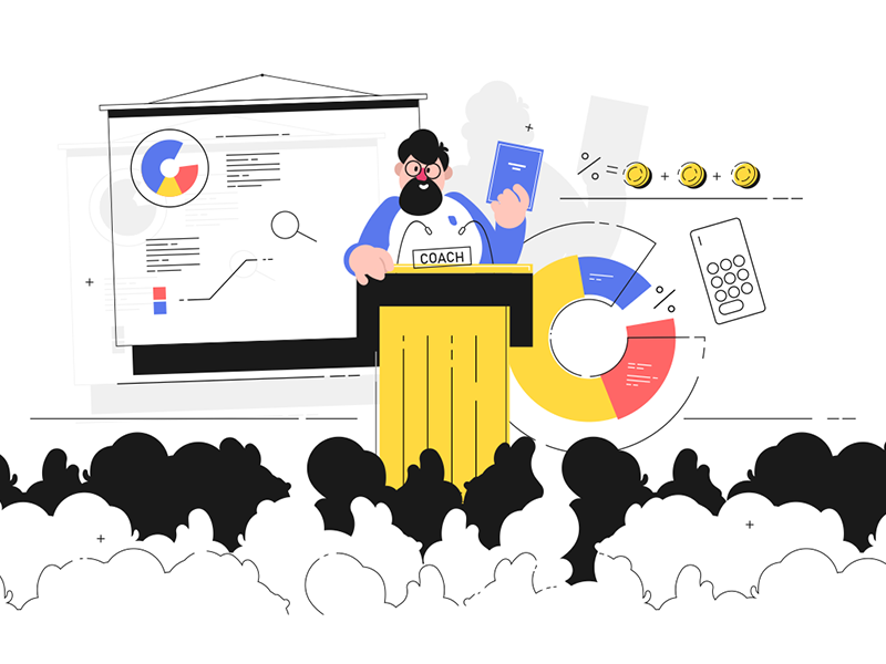 Coach giving lecture kit8 flat vector illustration character man lectu.png
