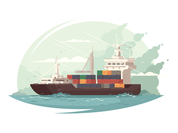Container ship industry transportation shipping transport sea containe.png