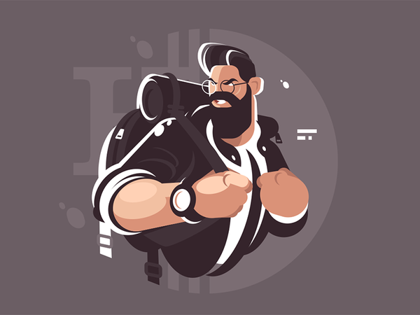 Decisive hipster ready to act character suit glasses backpack watch be.png