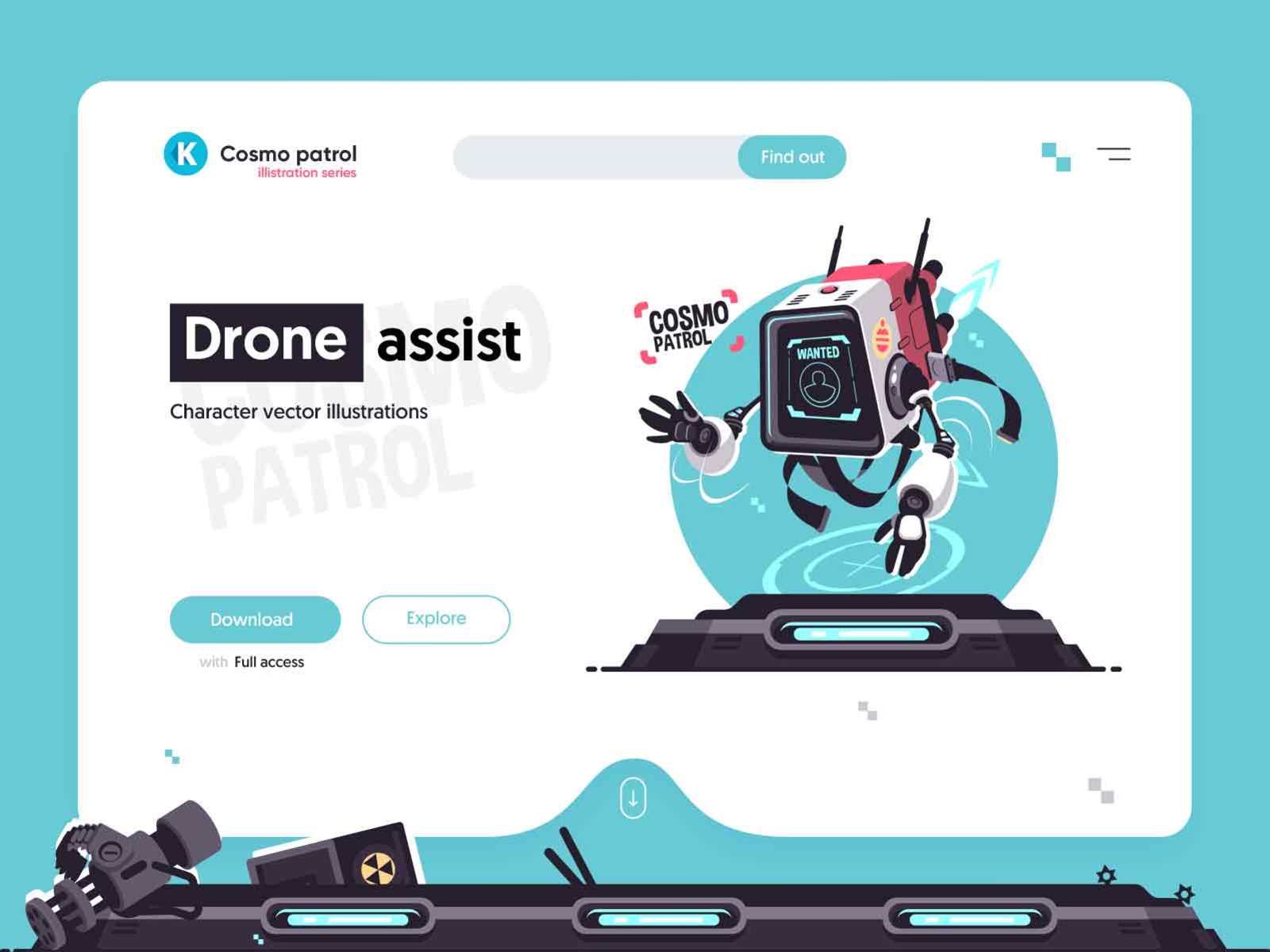 Drone assist illustration flight aircraft help police assist robots ro.jpg