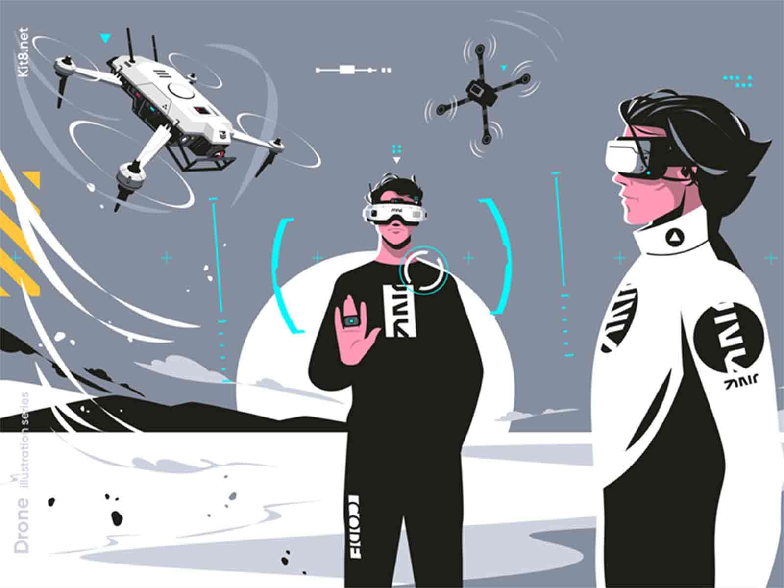 Drone pilots wearing FPV glasses glasses fpv technology future quadroc.jpg