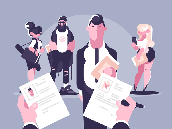 Election of candidates for vacancy character woman man choice recruitm.png