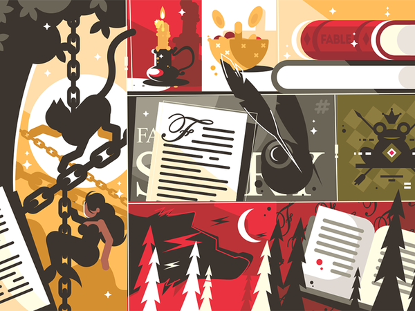 Fairy tale background background story letter paper fairy write fable.png