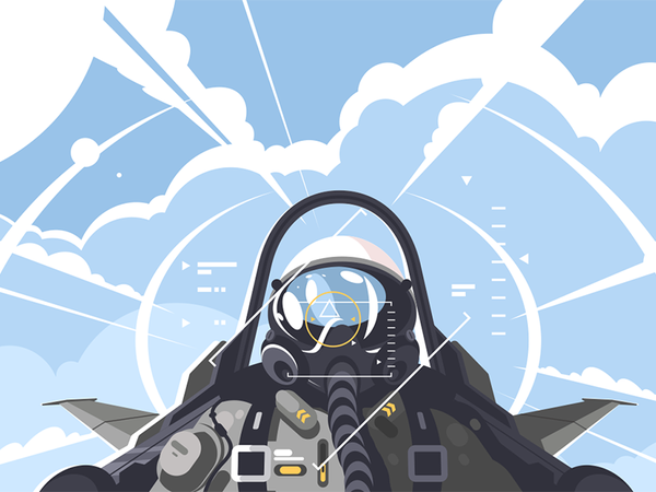 Fighter pilot in cockpit character sky flight airplane cockpit aircraf.png