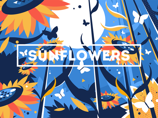 Field of sunflowers kit8 flat vector illustration flower landscape nat.png