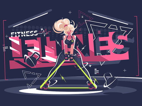 Fitness instructor character gym lifestyle exercise woman girl instruc.png
