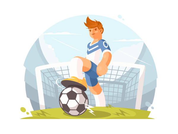 Football player athlete footballer soccer ball game man football sport.png