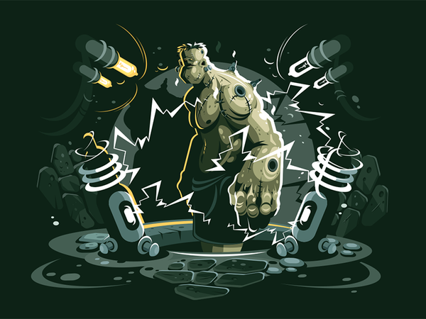 Frankenstein kit8 flat vector illustration monster ugly character cart.png