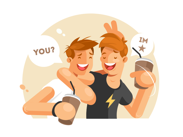 Friends design boy guy man friend character illustration vector flat k.png