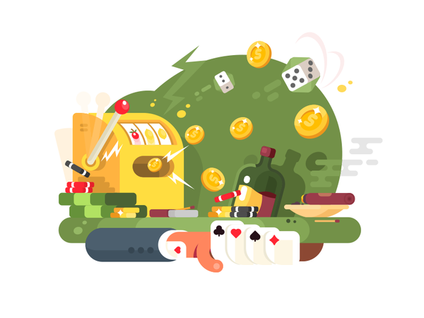Gambling games dice card win chance jackpot game gambling casino illus.png