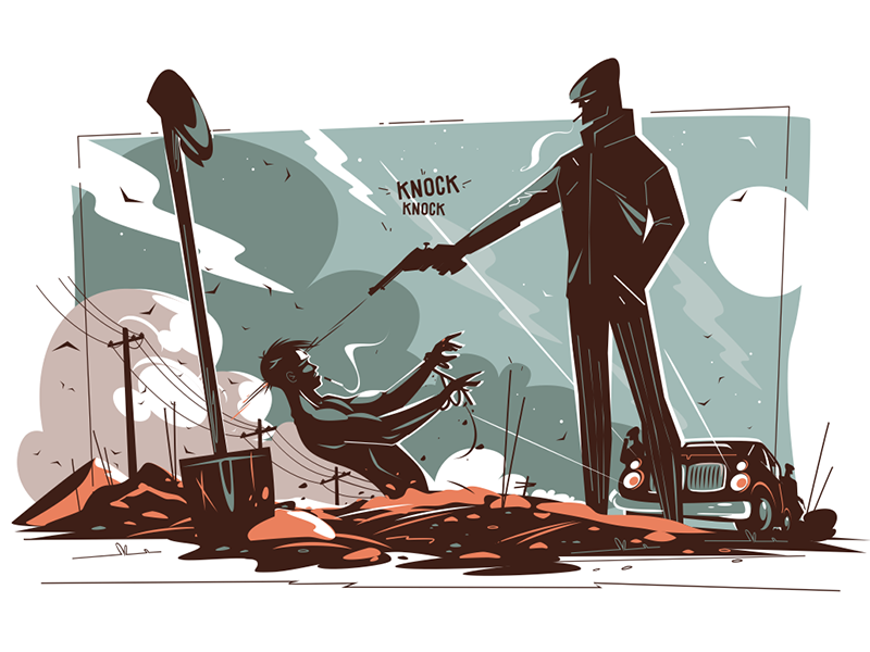 Gangsters killing man kit8 flat vector illustration character man kill.png
