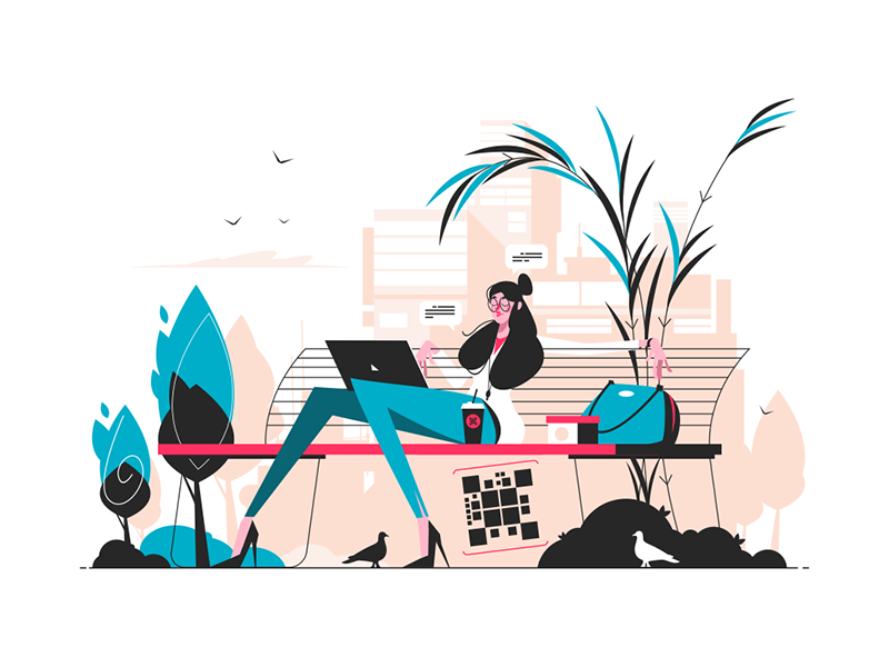 Girl having a lunch in park kit8 flat vector illustration character pa.png