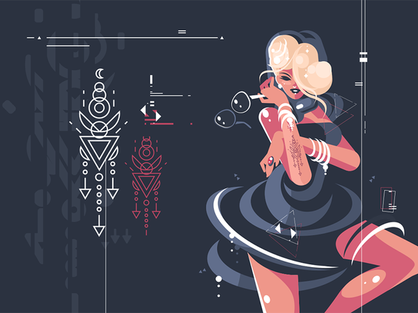 Girl in dark dress with glasses character dress dark girl glasses glam.png