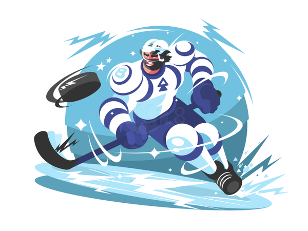 Hockey player rough strong character man player hockey illustration ve.png
