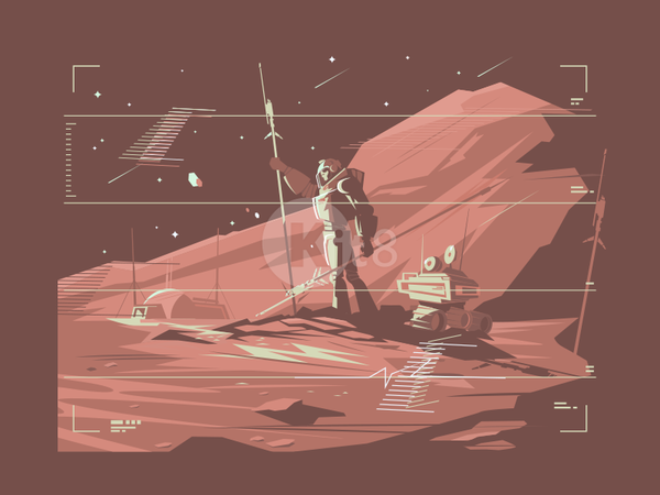 Human on Mars transportation martian colony astronaut colonization mar.png