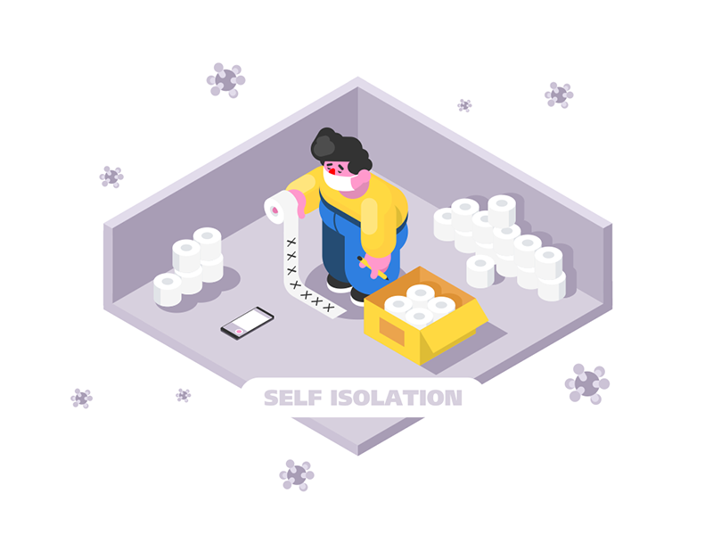 Isolation at home kit8 flat vector illustration virus toilet protected.png