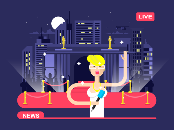 Live News reporter night carpet red reporter news live illustration ve.png