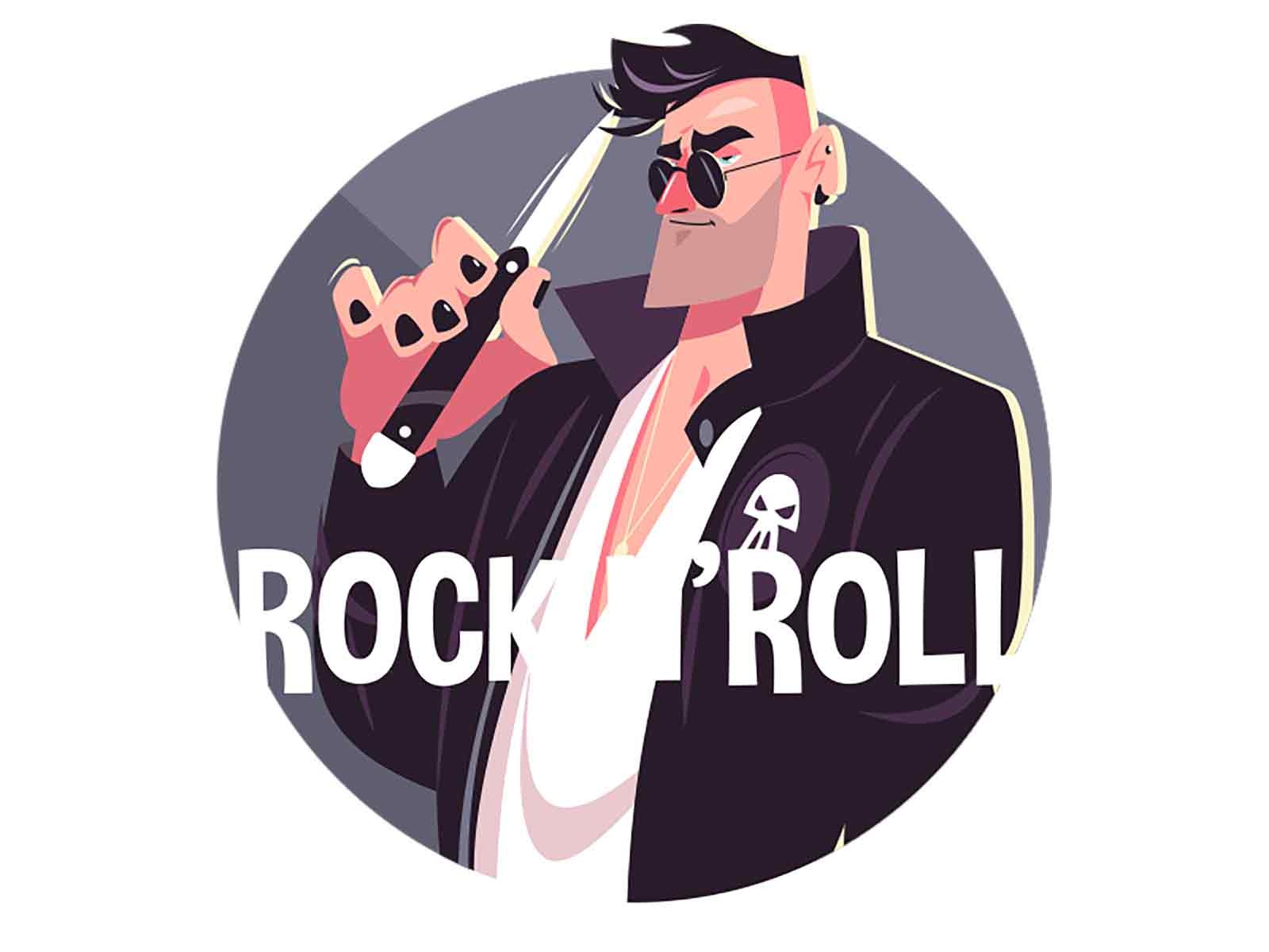 Man and rock and roll glasses rubber criminal rock knife scull guy man.jpg