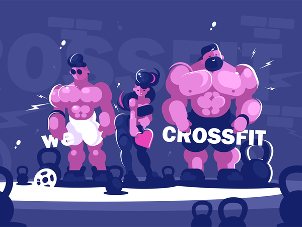 Man and woman training character musculature cross woman man bodybuild.png